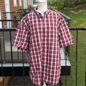 Classic Red Plaid Men's Shirt